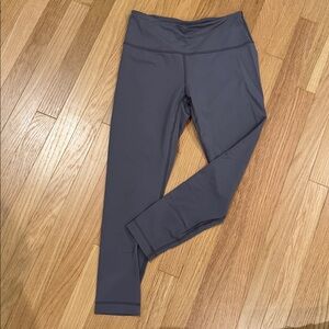 Gray High-Waisted Leggings
